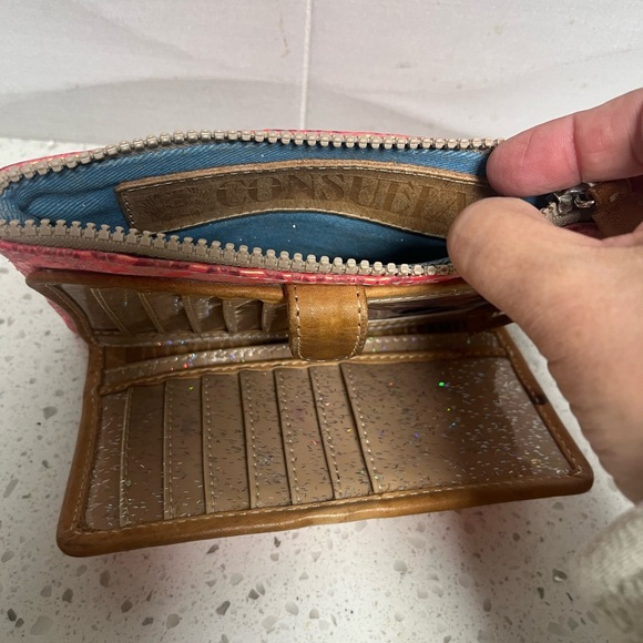 Consuela Pink and Tan Wristlet - Picture 6 of 8